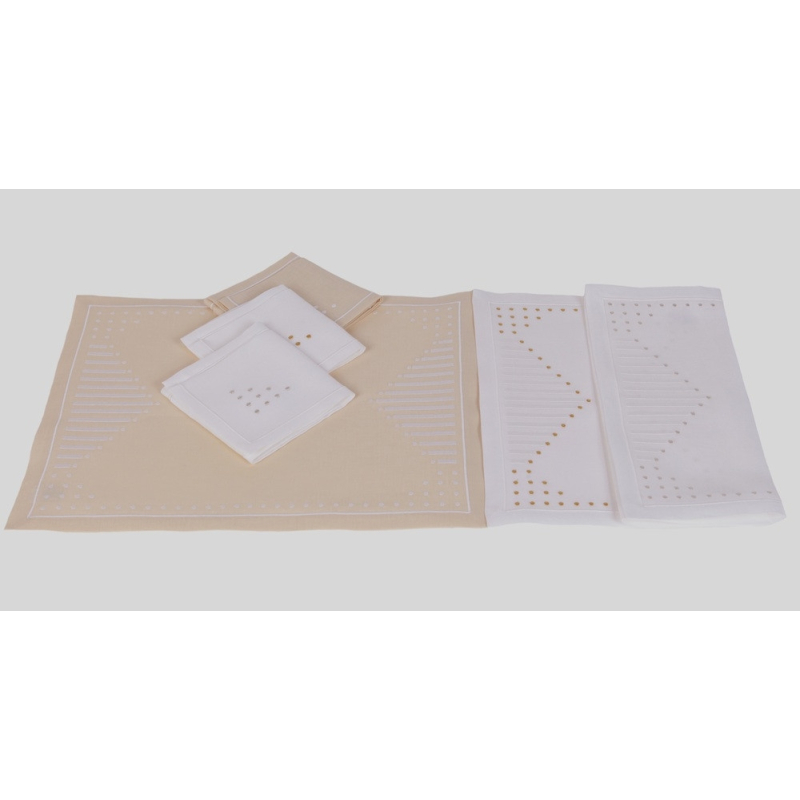 Set de table et serviette Point sur le i - Noël Paris