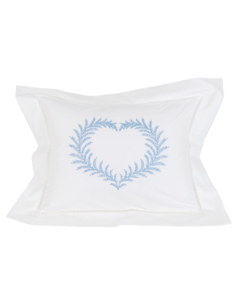 Taie de coussin brodée "Cœur de Fougère" - Noël Paris