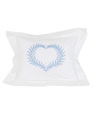 Taie de coussin brodée "Cœur de Fougère" - Noël Paris