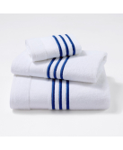 Serviettes éponge brodées MONSIEUR (blanc-bleu) - Noël Paris