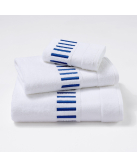 Serviettes éponge brodées MADAME (blanc-bleu) - Noël Paris
