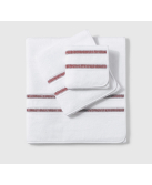Serviettes éponge MURANO (blanc - rouge) - Noël Paris