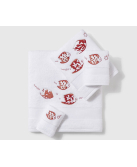 Serviettes éponge LEGENDE MARINE (blanc-rouge) - Noël Paris