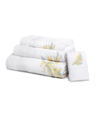 Serviettes éponge brodées MIMOSA