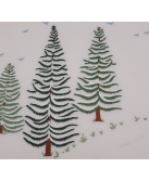 "Argentière" hand embroidered place mat