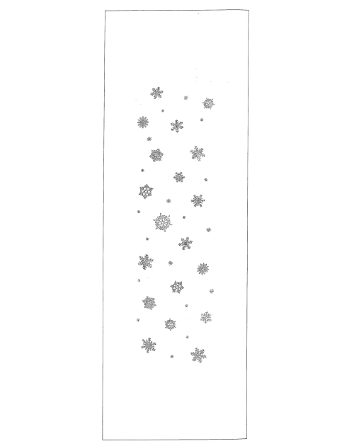 Chemin de table "Cristaux de neige"