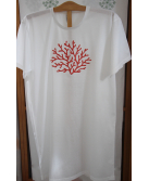 "Coraux" embroidered night t-shirt
