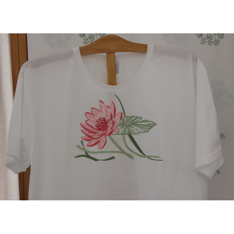 T-shirt de nuit brodé "Giverny"