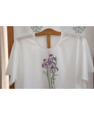 "Fleur d'Iris" embroidered night t-shirt