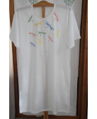 T-shirt de nuit brodé "Libellules"