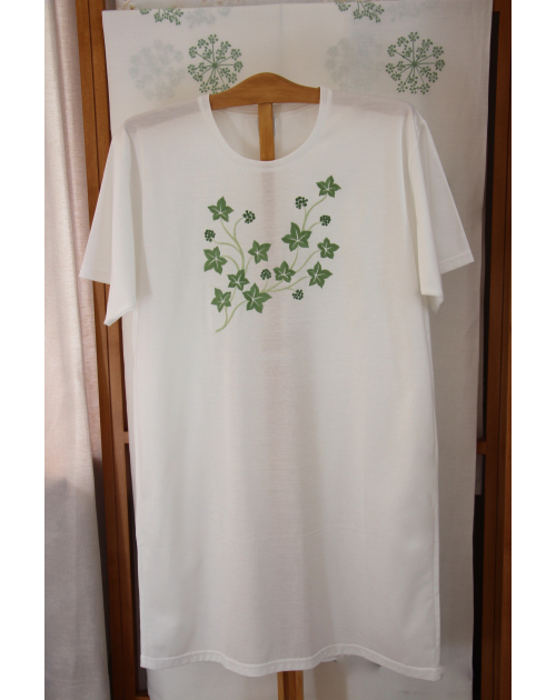 "Jardin Botanique" embroidered night t-shirt