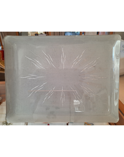 "Soleil" embroidered tray