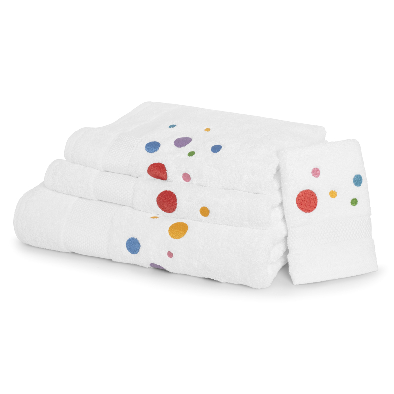 "Carnaval" embroidered bath towels