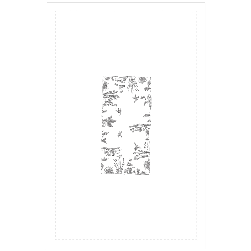 Nappe à broder "Chasse "
