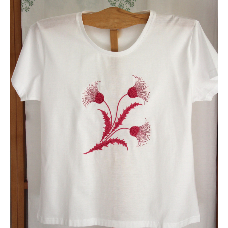 T-shirt brodé "Chardons"