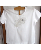 "Plume" embroidered t-shirt