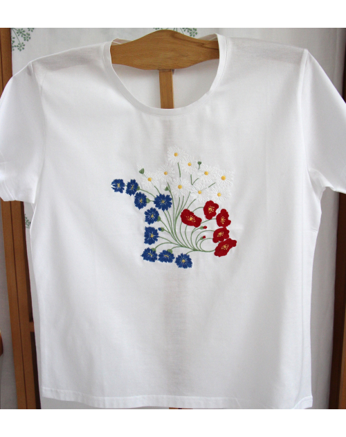 T-shirt classique brodé "Carte de France"