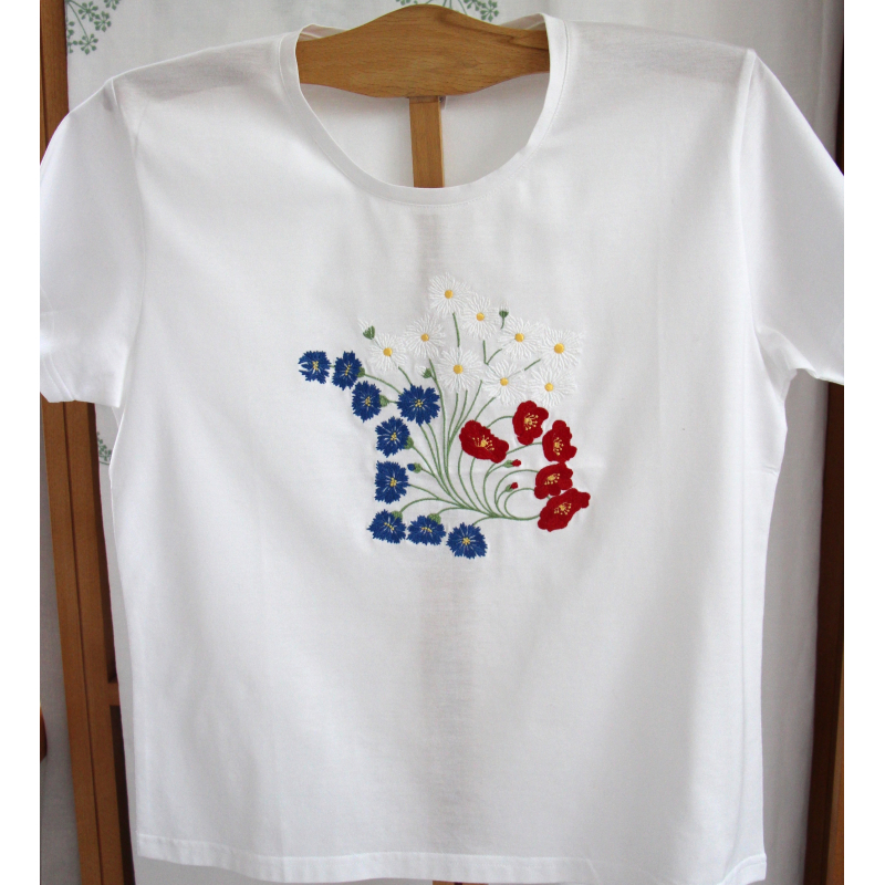T-shirt classique brodé "Carte de France"
