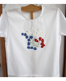 T-shirt classique brodé "Carte de France"