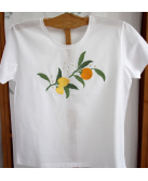 T-shirt classique brodé "Agrumes"