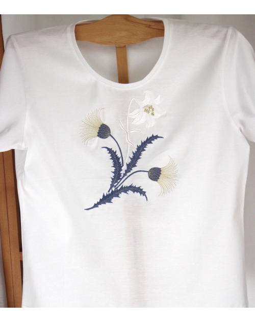 T-shirt classique brodé "Lys et Chardon"