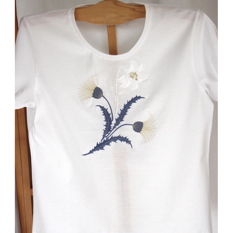 T-shirt classique brodé "Lys et Chardon"