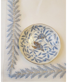 "Fougères Directoire" hand embroidered placemat and napkin