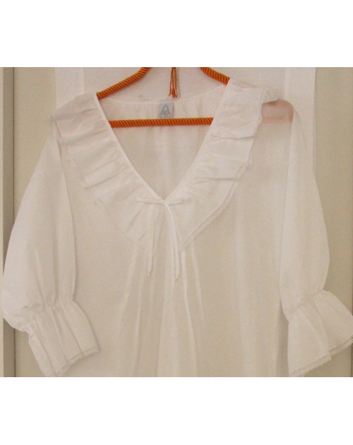 Chemise de nuit "Falbala" (manches longues)