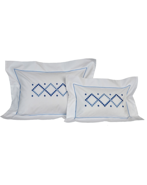Taie de coussin brodée "Via Appia" - Noël Paris