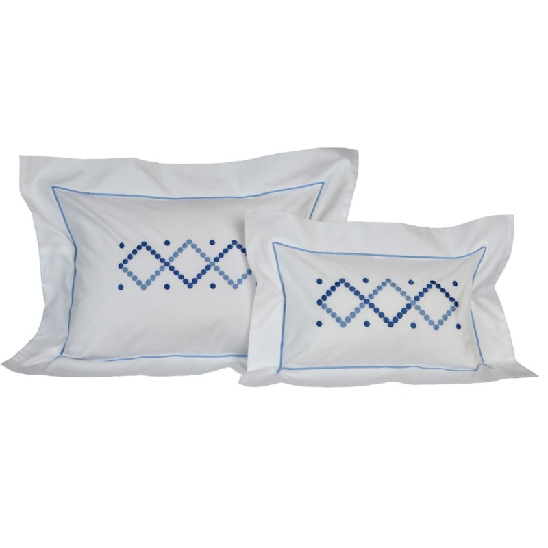 Taie de coussin brodée "Via Appia" - Noël Paris