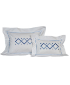 Taie de coussin brodée "Via Appia" - Noël Paris