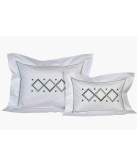 Taie de coussin brodée "Via Appia" - Noël Paris