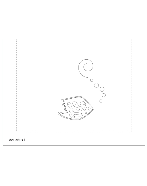 Serviette cocktail  à broder "Aquarius"