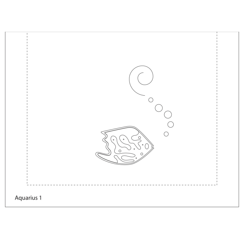 Serviette cocktail  à broder "Aquarius"