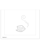Serviette cocktail  à broder "Aquarius"