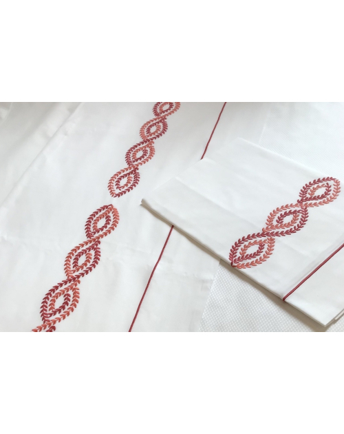 "Allée du roi" embroidered bed set
