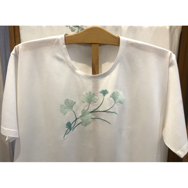 T-shirt de nuit brodé "Sous le vent"