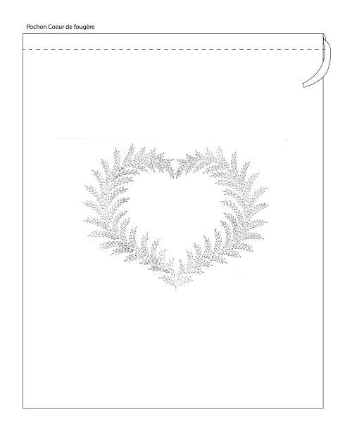 Pochon à broder "Coeur de Fougère"