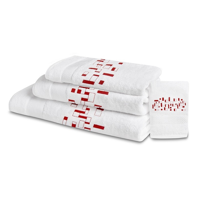 Serviettes éponge brodées NEW YORK