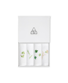 4  "green & gold " cocktail napkins