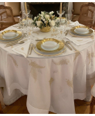 Nappe brodée "Fougère"