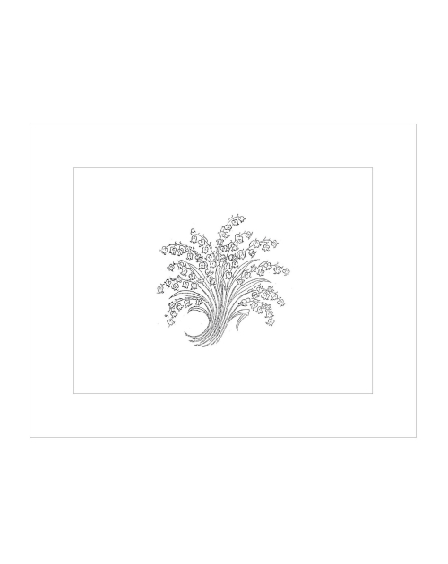 Taie de coussin à broder "Muguet"