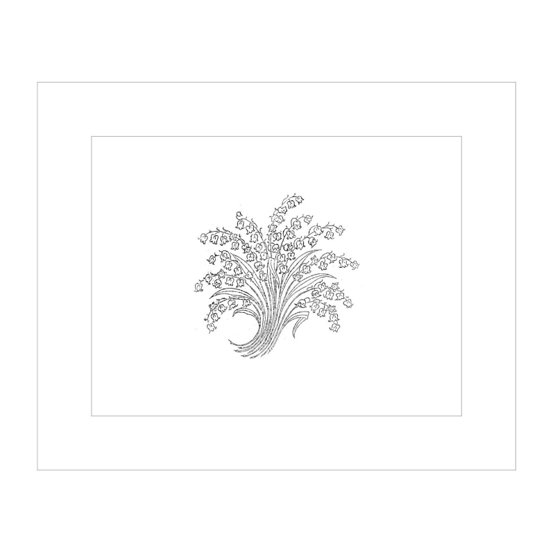 Taie de coussin à broder "Muguet"