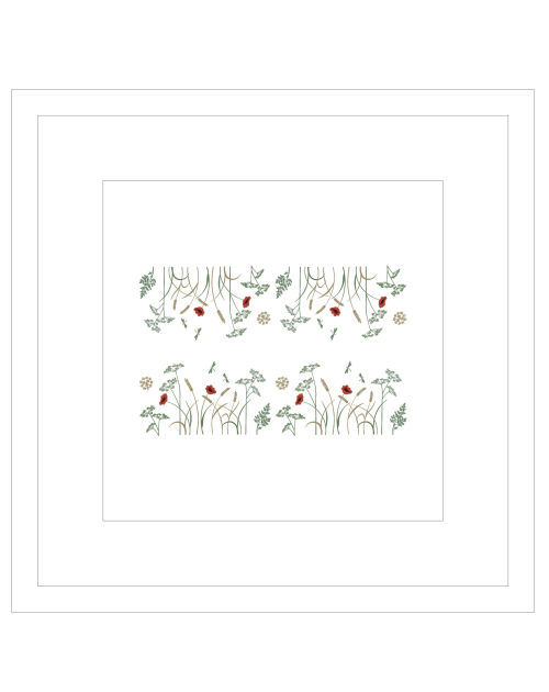 "Prairie Fleurie" embroidered tablecloth