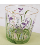 "Prairie fleurie" hand painted glass