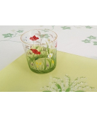 Verre "Prairie fleurie" peint à la main