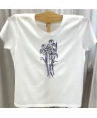 T-shirt classique brodé "Fleurs d'Iris"