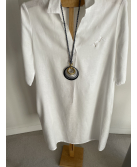 Robe brodée "Libellules" manches courtes