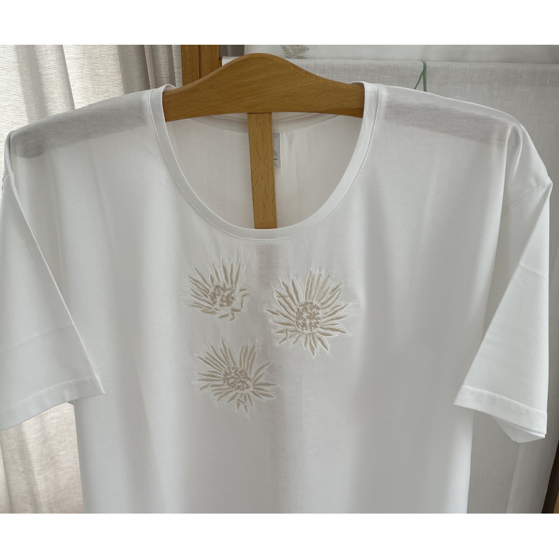 T-shirt de nuit brodé "Crystal Palace"