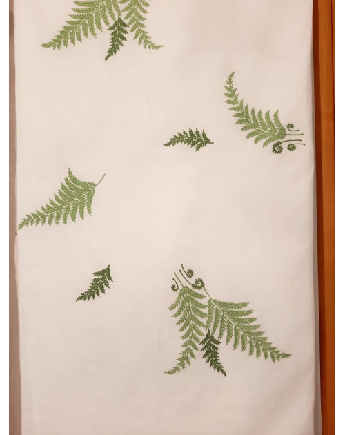Nappe brodée "Fougère"